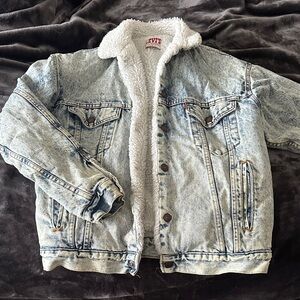 Levi's Light Blue Sherpa-Lined Jacket